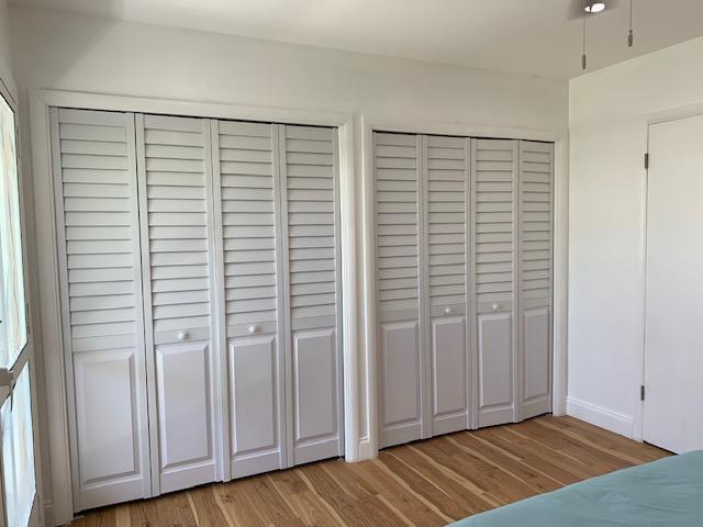 unfurnished bedroom featuring light hardwood / wood-style flooring