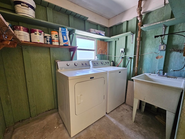 laundry room featuring separate washer and dryer and washer hookup