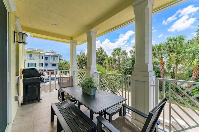 balcony with grilling area