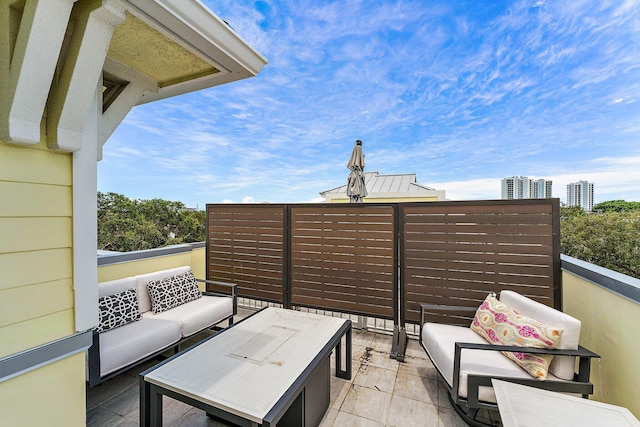 view of patio featuring outdoor lounge area