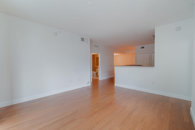 empty room featuring light hardwood / wood-style flooring