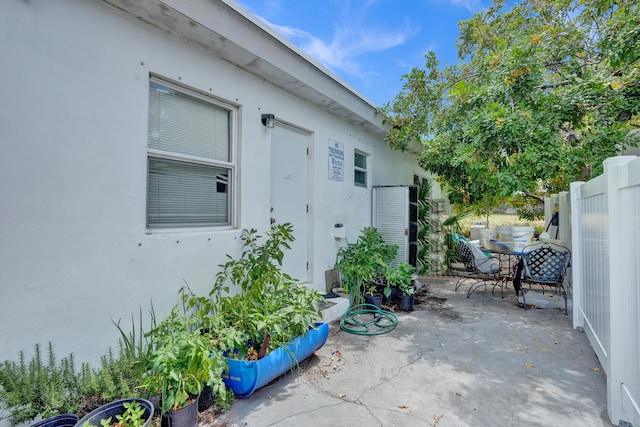 exterior space with a patio