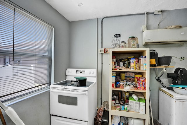 kitchen featuring white electric range