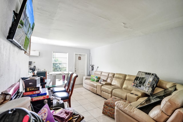 view of tiled living room