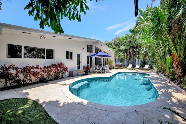 view of pool with a patio