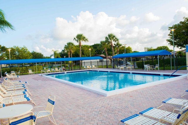 view of pool with a patio area