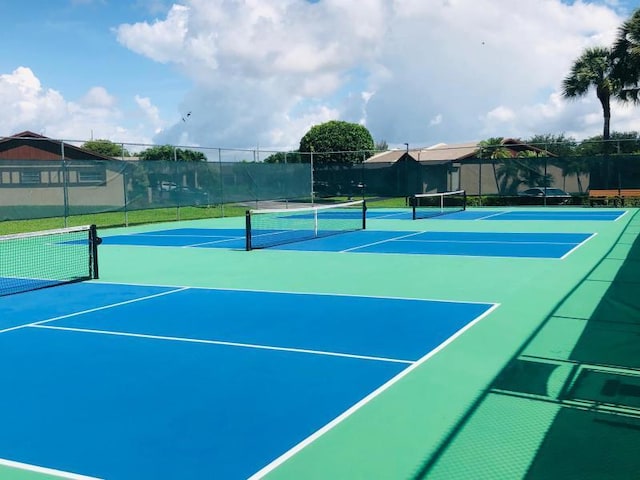 view of sport court featuring basketball court