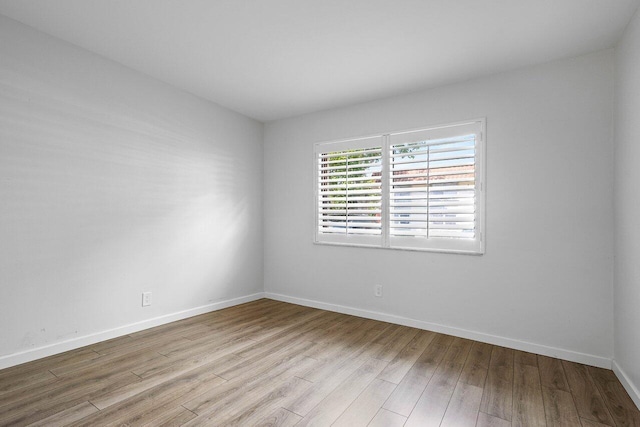 empty room featuring light hardwood / wood-style floors