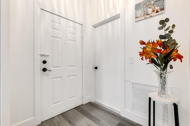 foyer featuring light wood-type flooring