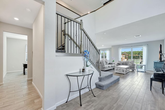 interior space featuring light hardwood / wood-style flooring