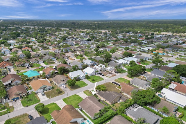 drone / aerial view with a residential view