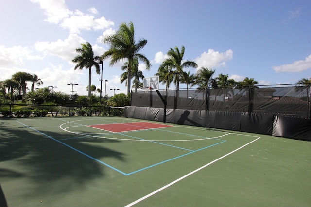 view of basketball court