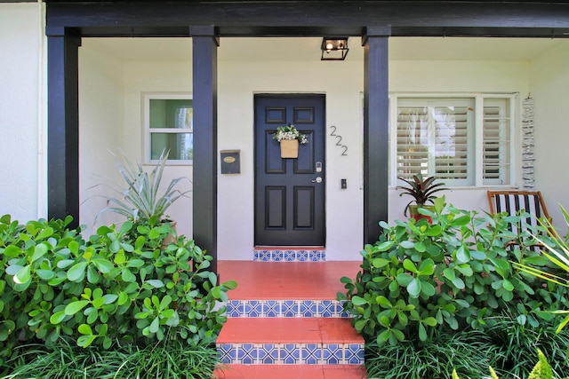 view of doorway to property