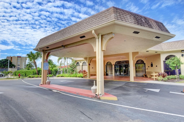 view of parking / parking lot