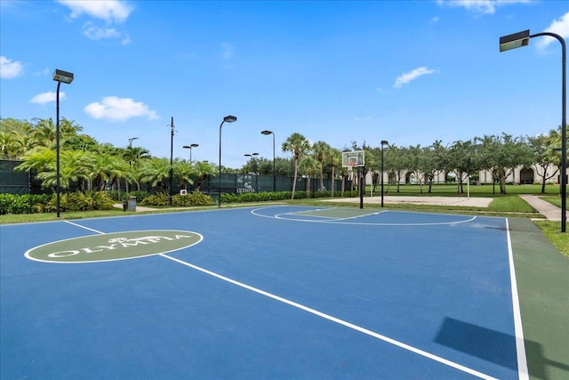 view of basketball court