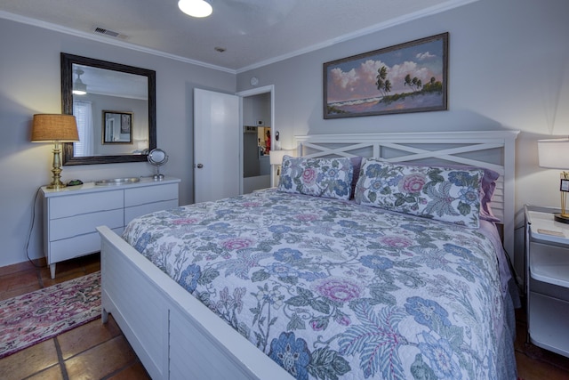 bedroom featuring ornamental molding