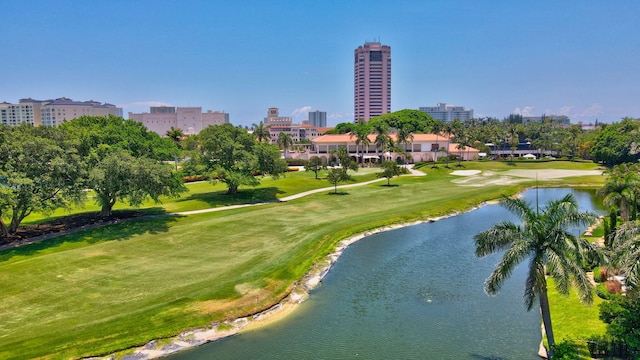 view of property's community featuring a water view