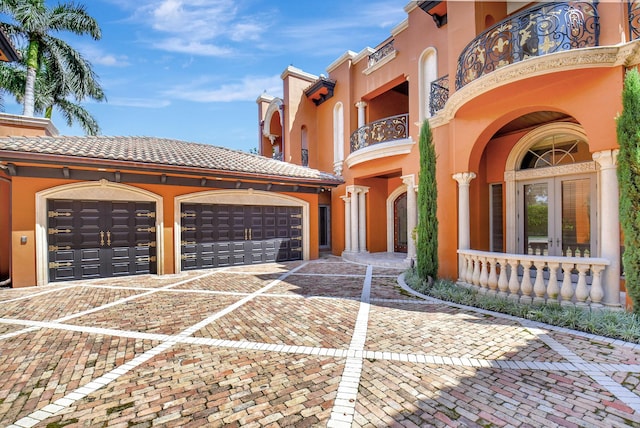 view of front of home with french doors