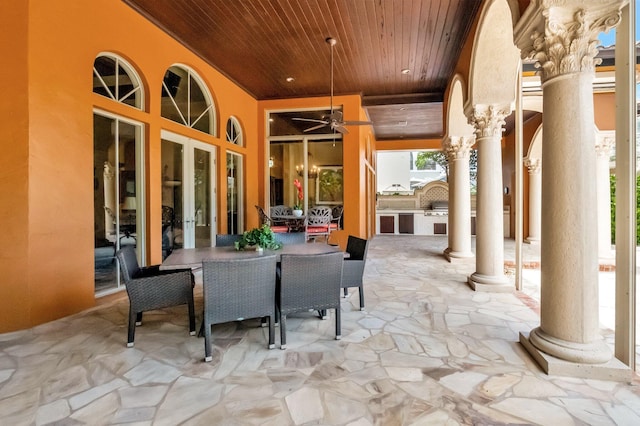 view of patio featuring area for grilling