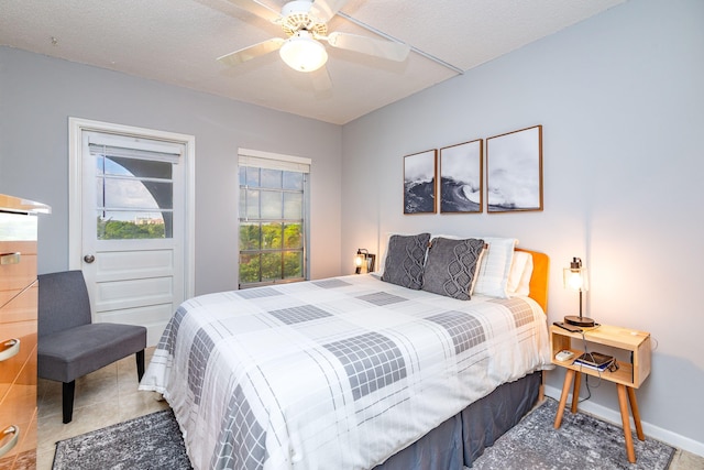 bedroom with ceiling fan