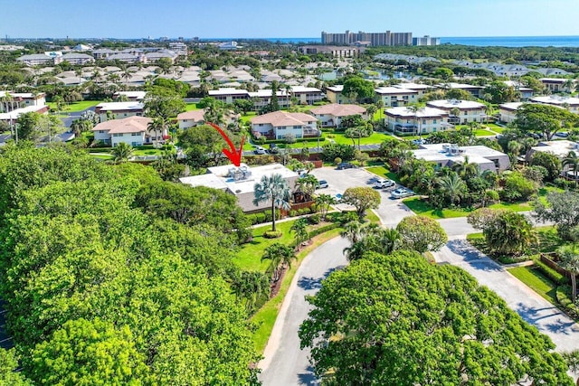 drone / aerial view featuring a residential view