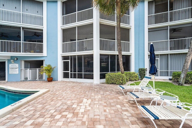 view of pool with a patio area