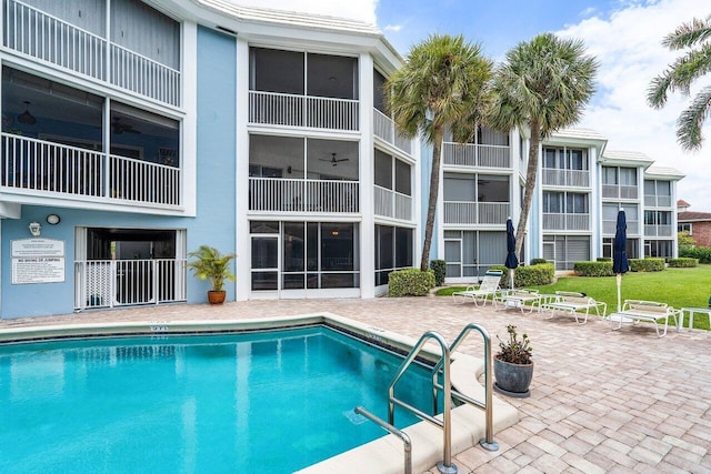 view of pool with a patio