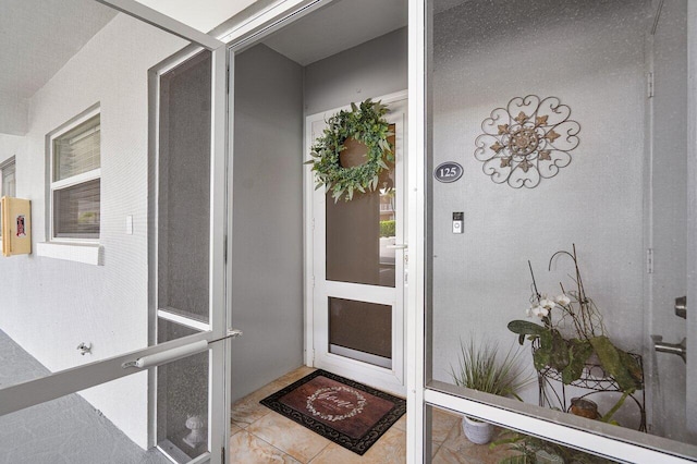 view of doorway to property