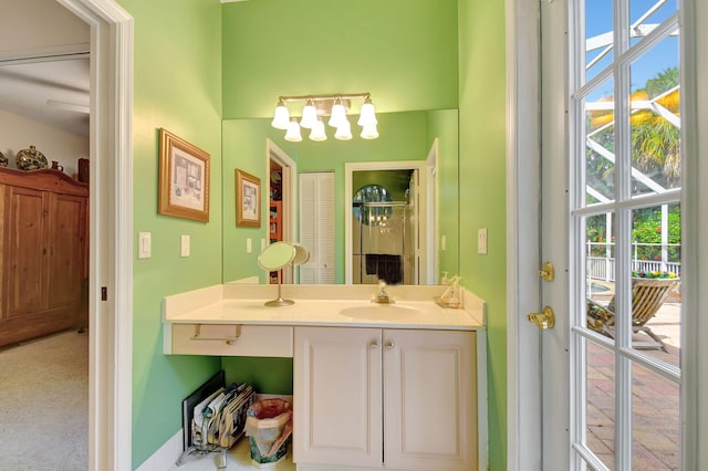 bathroom featuring vanity