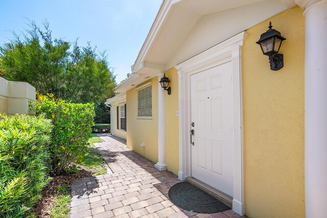 view of doorway to property