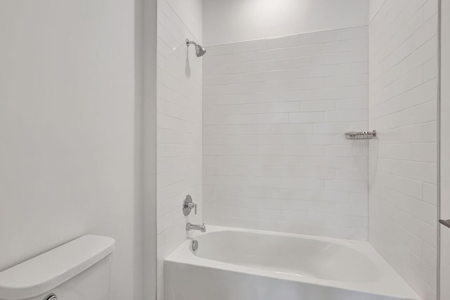 full bathroom with toilet and shower / washtub combination