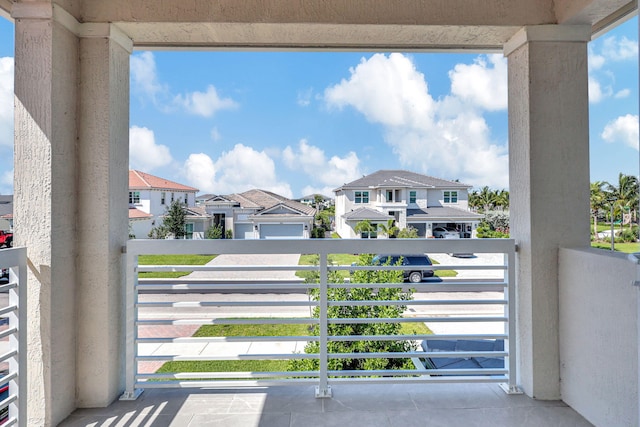 balcony featuring a residential view