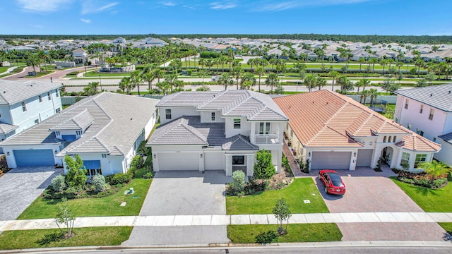 aerial view with a residential view