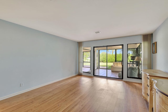 empty room featuring light hardwood / wood-style flooring