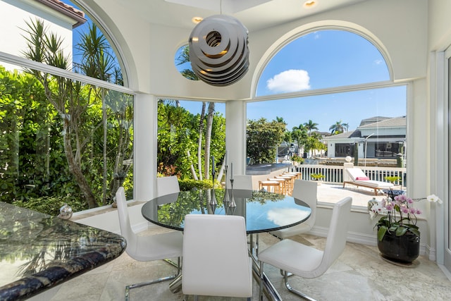 view of sunroom / solarium