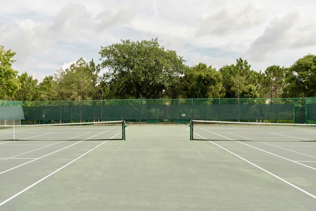 view of tennis court