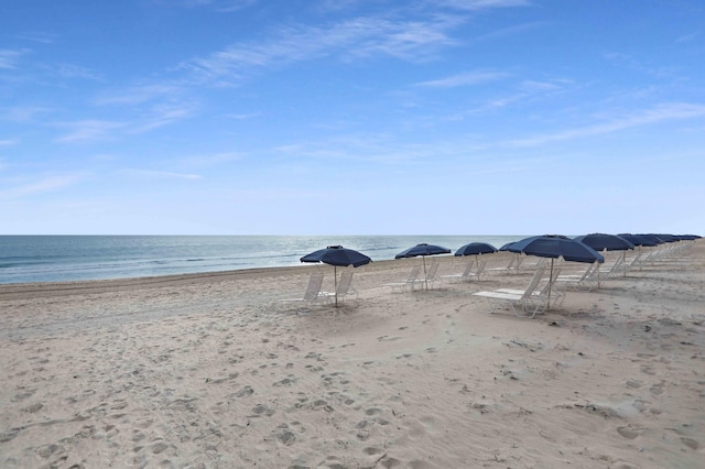 water view with a view of the beach