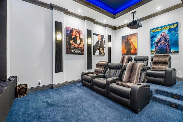 office with beamed ceiling and coffered ceiling