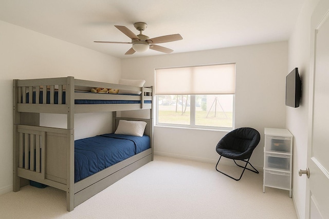1202 Villa Cir, Boynton Beach, FL 33435 - bedroom featuring carpet, baseboards, and ceiling fan