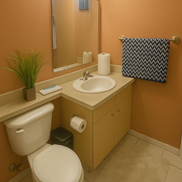 1202 Villa Cir, Boynton Beach, FL 33435 - bathroom featuring vanity, toilet, and tile patterned floors