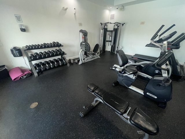 view of workout area