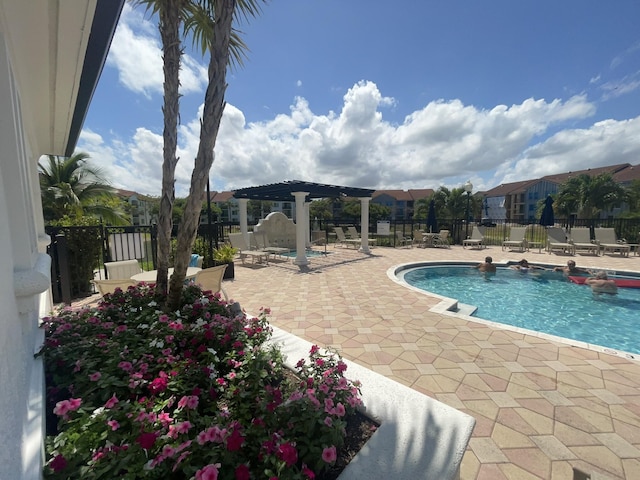 view of pool with a patio area