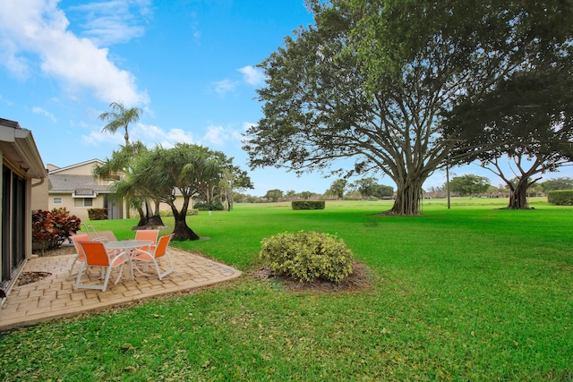 view of yard with a patio