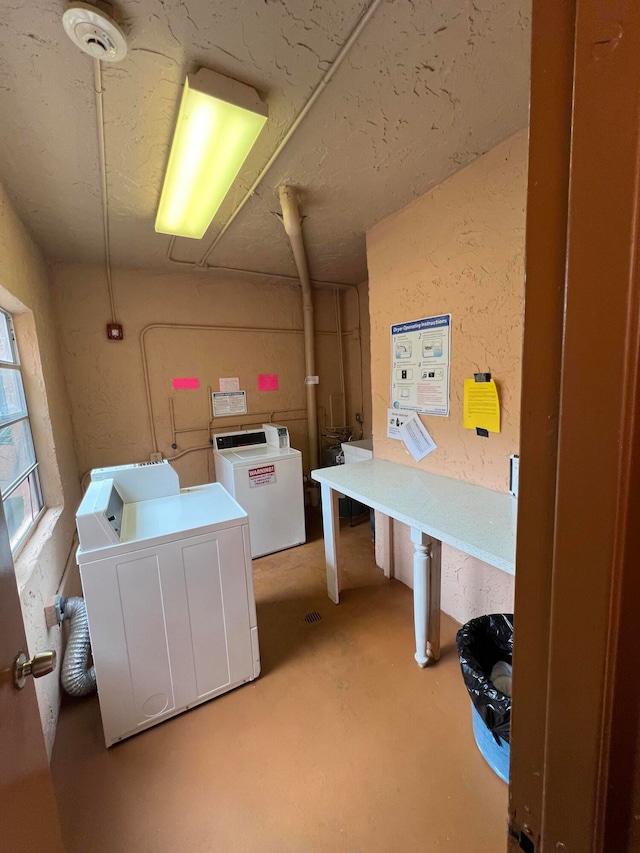 view of clothes washing area