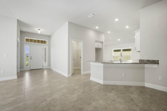 interior space featuring sink