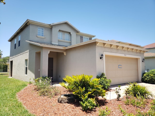 view of front facade featuring a garage