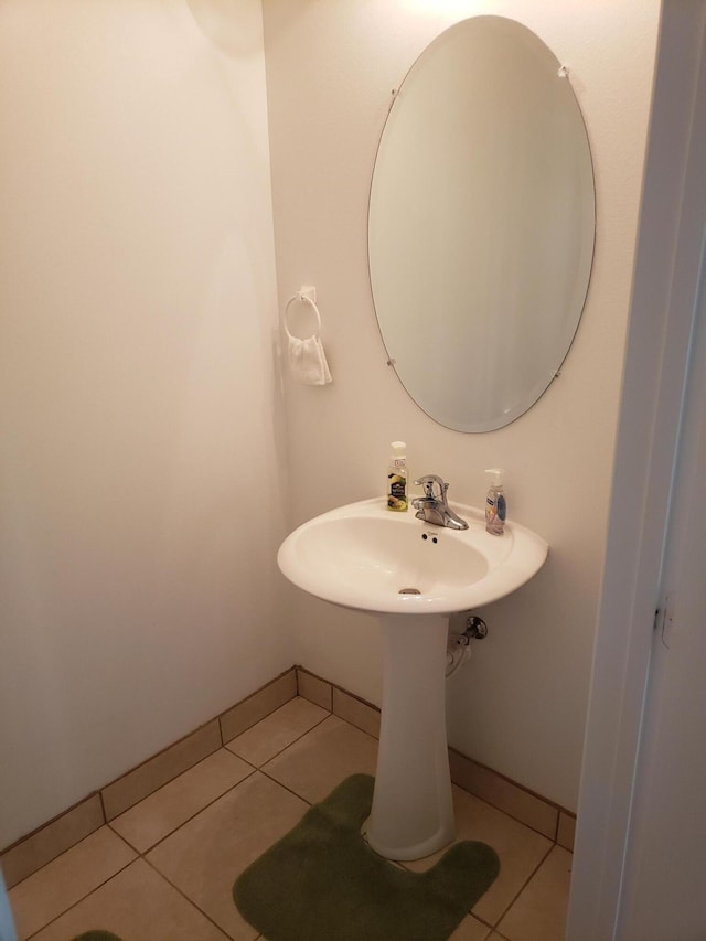 bathroom featuring tile patterned flooring