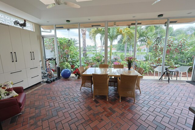 sunroom with sink