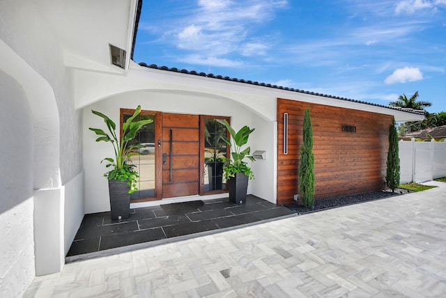 view of doorway to property