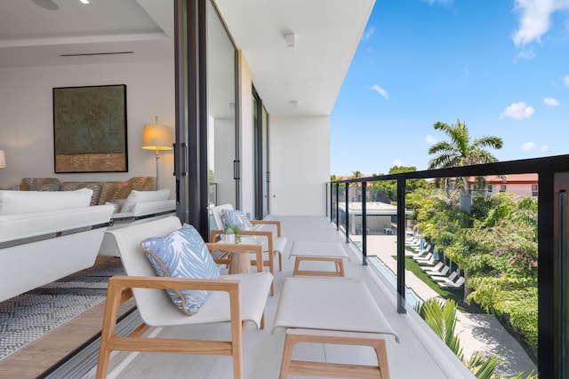 balcony with outdoor lounge area